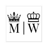 Crowned Bride Groom Wedding 2 Initial Monogram VS Permastempel (Design)
