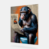 Crowned Chimp Royalty - Fun Pop Kunst, Dichtung un Acrylschild (Winkel)
