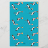 Crowned Cranes Briefpapier (Rückseite)