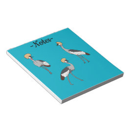 Crowned Cranes Notizblock