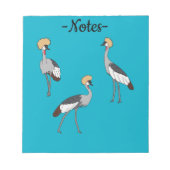 Crowned Cranes Notizblock (Vorderseite)