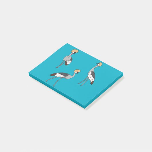 Crowned Cranes Post-it Klebezettel (angewinkelt)