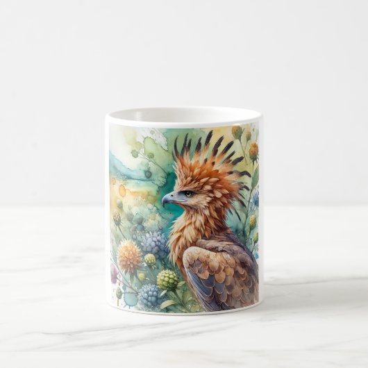 Crowned Eagle Majesty 030924AREF148 - Watercolor Kaffeetasse (Mittel)