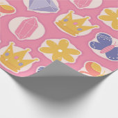 Crowned Elegance Pattern Geschenkpapier (Ecke)