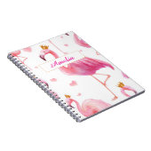 Crowned Flamingo – Luxe Island Vibes Notizblock (Rechte Seite)