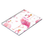 Crowned Flamingo – Luxe Island Vibes Notizblock (Linke Seite)