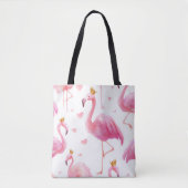 Crowned Flamingo – Luxe Island Vibes Tote Tasche (Vorderseite)