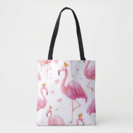 Crowned Flamingo – Luxe Island Vibes Tote Tasche