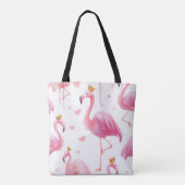 Crowned Flamingo – Luxe Island Vibes Tote Tasche (Rückseite)