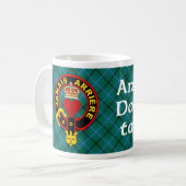 Crowned Heart Douglas Wappen Tartan Tasse (Vorderseite Links)