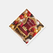 Crowned in Gold Royal Chair Birthday Party Serviette (Ecke)