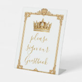 Crowned in Gold Royal Crown Elegant Sockelschild (Vorderseite)