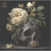 Crowned in Silence – Gothic Fine Art Aufkleber (Vorderseite)