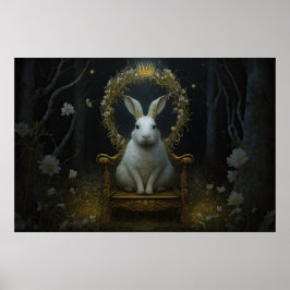 Crowned King Rabbit Poster