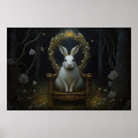 Crowned King Rabbit Poster (Vorne)