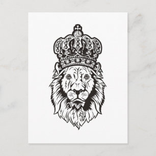 Crowned Lion's Head Postkarte