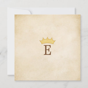 Crowned Monogram Personalisiert Märchenpapier Einladung
