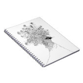 Crowned Pigeon Spiral Notebook Notizblock (Rechte Seite)