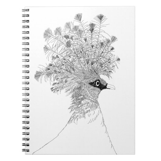 Crowned Pigeon Spiral Notebook Notizblock (Vorderseite)
