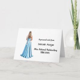 Crowned Queen Blonde Custom Stationery Mitteilungs Dankeskarte
