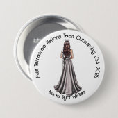 Crowned Queen Custom Pageant Button (Vorne & Hinten)