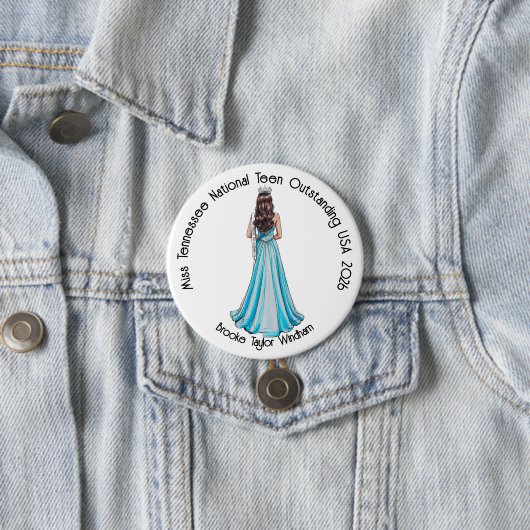 Crowned Queen Custom Pageant Button (Beispiel)
