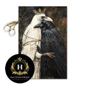 Crowned Raven Lovers Gothic Decoupage Seidenpapier
