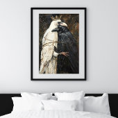 Crowned Raven Lovers Gothic Decoupage Seidenpapier