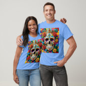 Crowned Sugar Skull Art T - Shirt (Unisex)