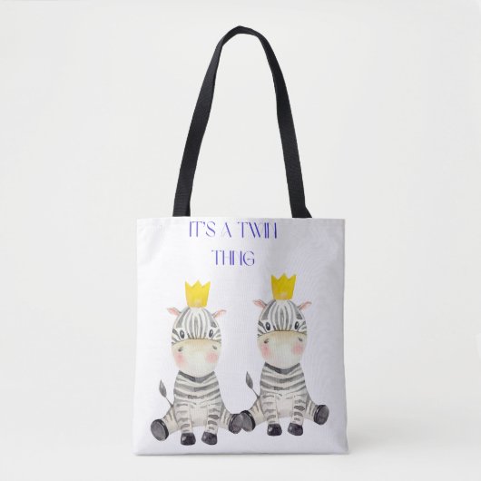 Crowned Zebra Twins Tasche (Vorderseite)