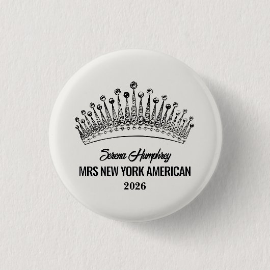 Crowning Moments Pageant Button Pin - Dark Text (Vorderseite)