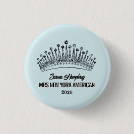 Crowning Moments Pageant Button Pin - Dark Text