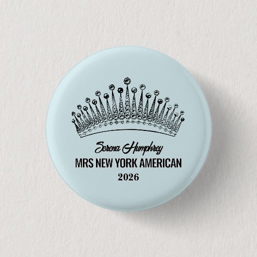 Crowning Moments Pageant Button Pin - Dark Text (Vorderseite)