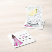 Crowning Queens Pageant Send-off Party Coaster Rechteckiger Pappuntersetzer (Vor Ort)