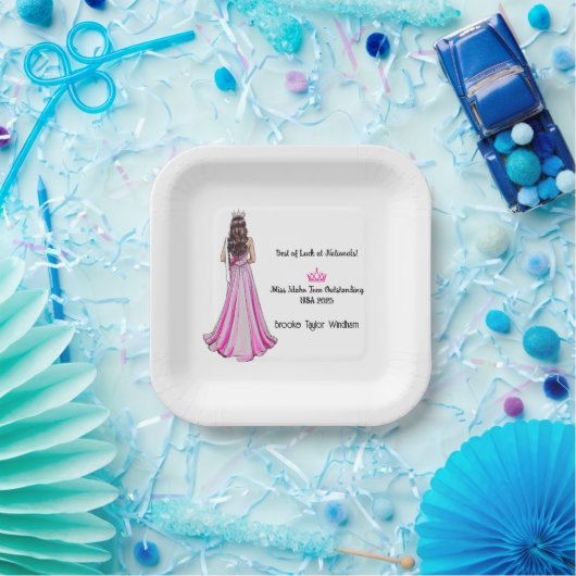 Crowning Queens Pageant Send-off Party Plates Pappteller (Party)