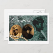 Crowns Blak Vintage Postkarte (Vorne/Hinten)