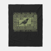 Crows Before Bros - Whimsigoth Fantasy Illustratio Fleecedecke (Vorderseite)