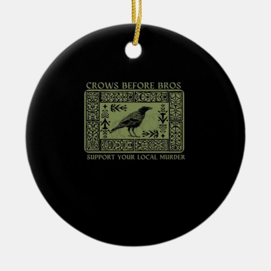 Crows Before Bros - Whimsigoth Fantasy Illustratio Keramik Ornament (Vorne)