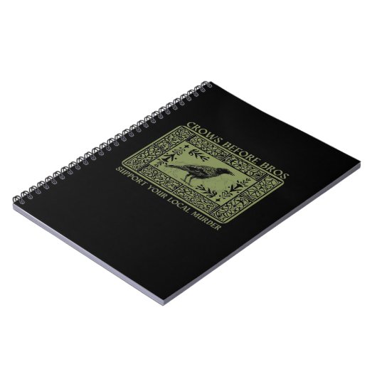 Crows Before Bros - Whimsigoth Fantasy Illustratio Notizblock (Linke Seite)