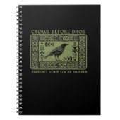 Crows Before Bros - Whimsigoth Fantasy Illustratio Notizblock (Vorderseite)