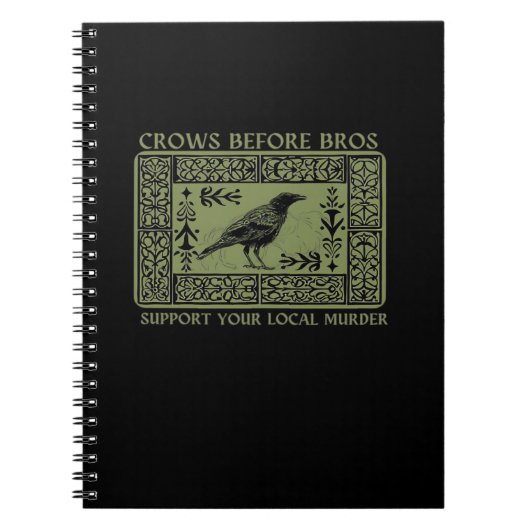 Crows Before Bros - Whimsigoth Fantasy Illustratio Notizblock (Vorderseite)