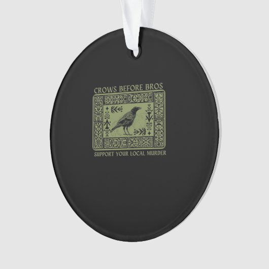 Crows Before Bros - Whimsigoth Fantasy Illustratio Ornament (Vorderseite)