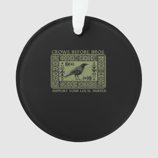 Crows Before Bros - Whimsigoth Fantasy Illustratio Ornament (Vorderseite)