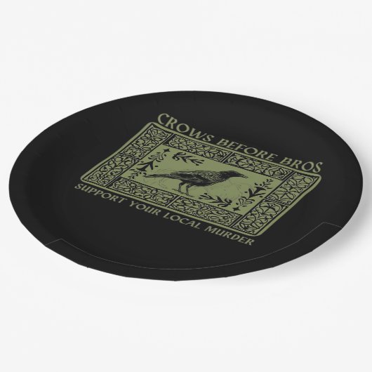 Crows Before Bros - Whimsigoth Fantasy Illustratio Pappteller (Schrägansicht)