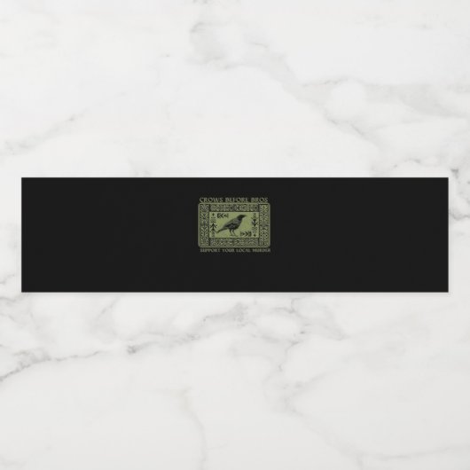 Crows Before Bros - Whimsigoth Fantasy Illustratio Wasserflaschenetikett (Einzelnes Label)