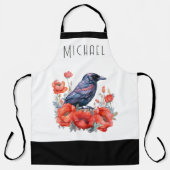 Crows Bird Crow Lover Blume Schürze (Vorderseite)