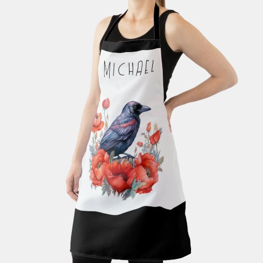 Crows Bird Crow Lover Blume Schürze (InSitu)