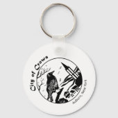 Crows Black and White Graphic City Schlüsselanhänger (Vorderseite)