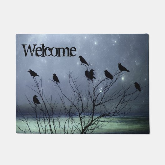 Crows Caw willkommen Fußmatte (Vorderseite)