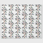 Crows Christmas Wrapping Paper Geschenkpapier (Flach)